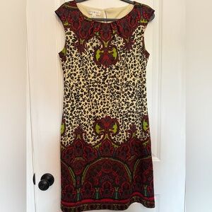 London Style Animal Print Midi Dress